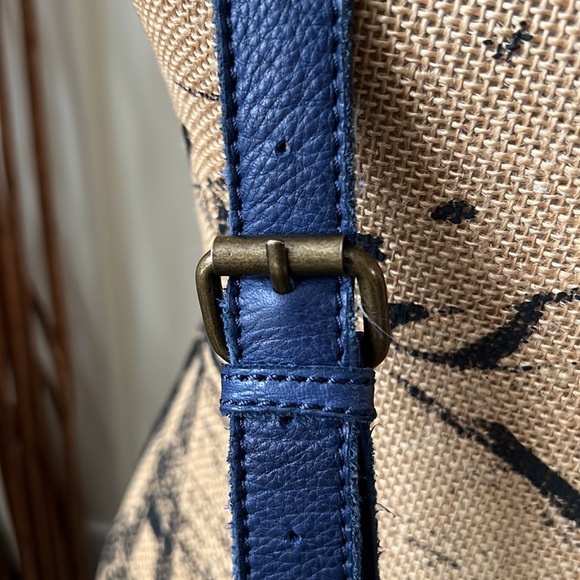 Lucky Brand Blue Fringed Leather Shoulder Bag - Picture 4 of 16